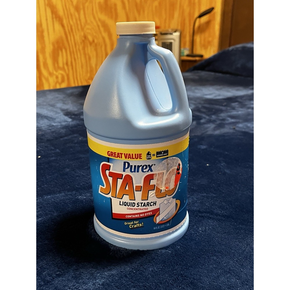 Sta-Flo Liquid Starch 64 Oz Concentrated Crafts & Laundry New Discontinued